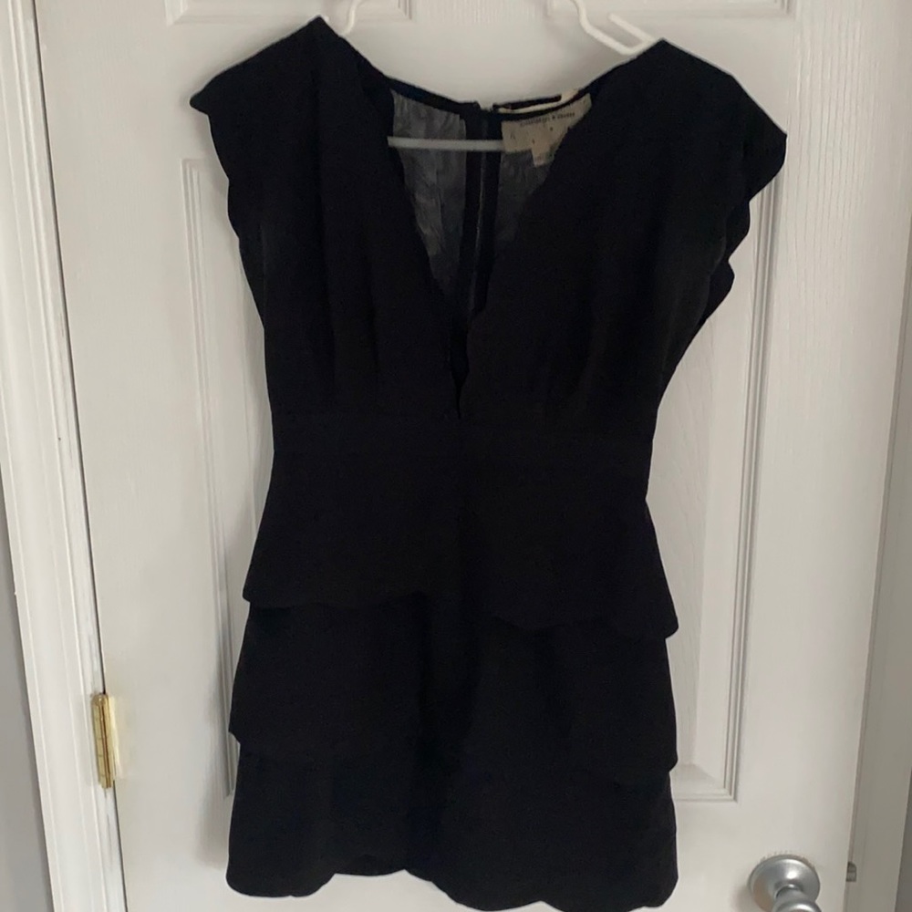 Black scalloped dress.